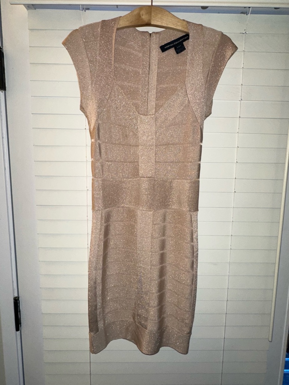 Champagne Bandage Bodycon Dress - Women